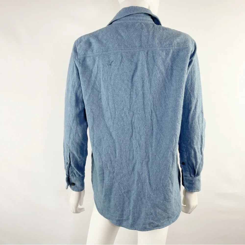 Madewell Women's Blue Long Sleeve Button Up Flannel Shirt Size XS - Picture 7 of 10